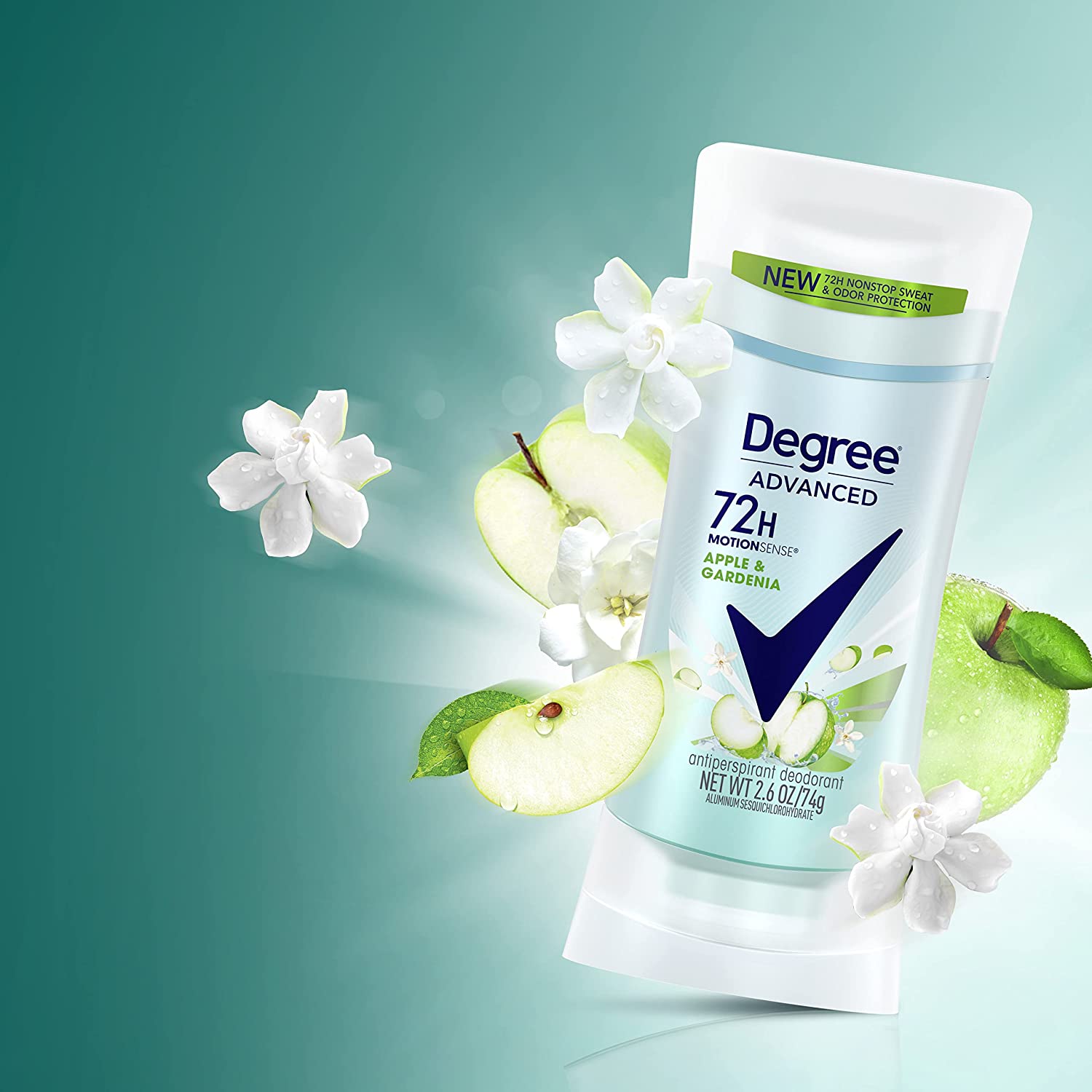 Degree Advanced Antiperspirant Deodorant 72-Hour Sweat & Odor Protection Apple & Gardenia Deodorant for Women with?MotionSense?Technology, 2.6 Ounce (Pack of 4) - Image 12